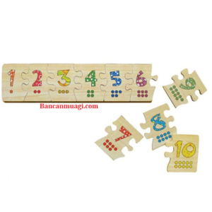 Đồ chơi Puzzle ghép số bằng Gỗ