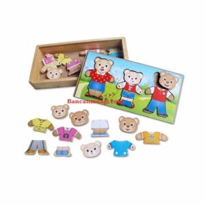 Đồ chơi Thời trang gia đình gấu bằng Gỗ